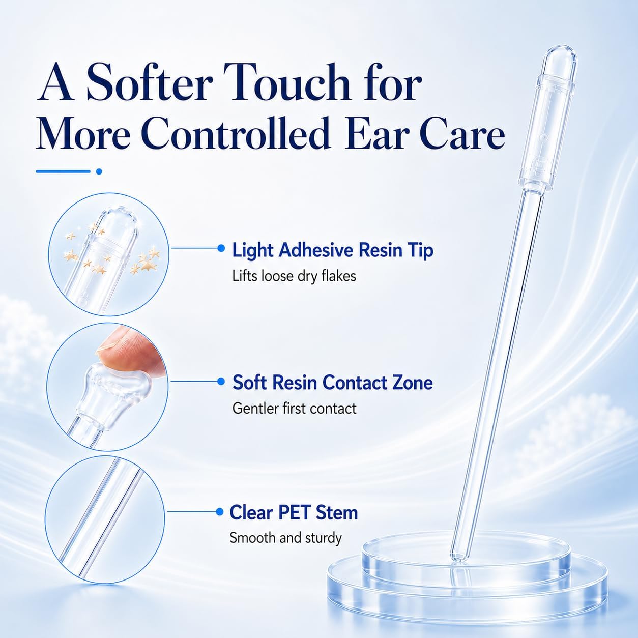 Sticky Ear Cleaning Sticks for Dry Earwax