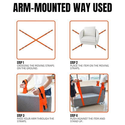 2 Person Moving Straps System for Furniture Lifting
