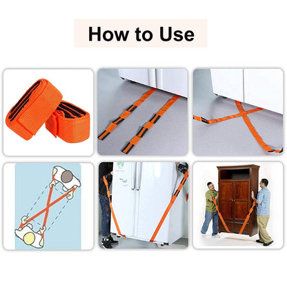 2 Person Moving Straps System for Furniture Lifting