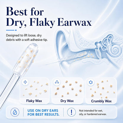 Sticky Ear Cleaning Sticks for Dry Earwax
