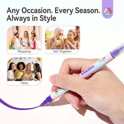 Quick Drying Dual Tip Acrylic Paint Nail Art Pens