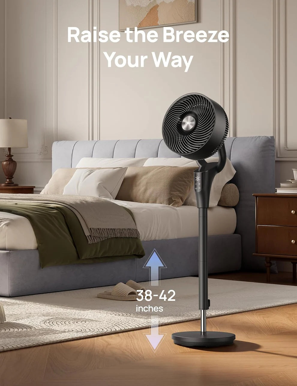 Ultra Quiet Standing Fan [90ft Airflow]