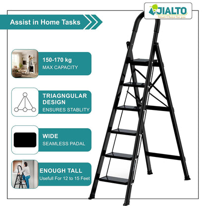 6 Step Ladder with Handrail for Home