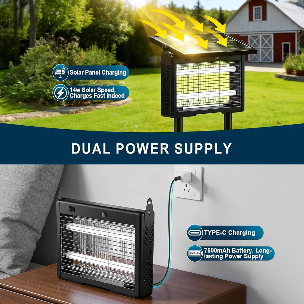 Solar Bug Zapper Outdoor Waterproof [4500V]