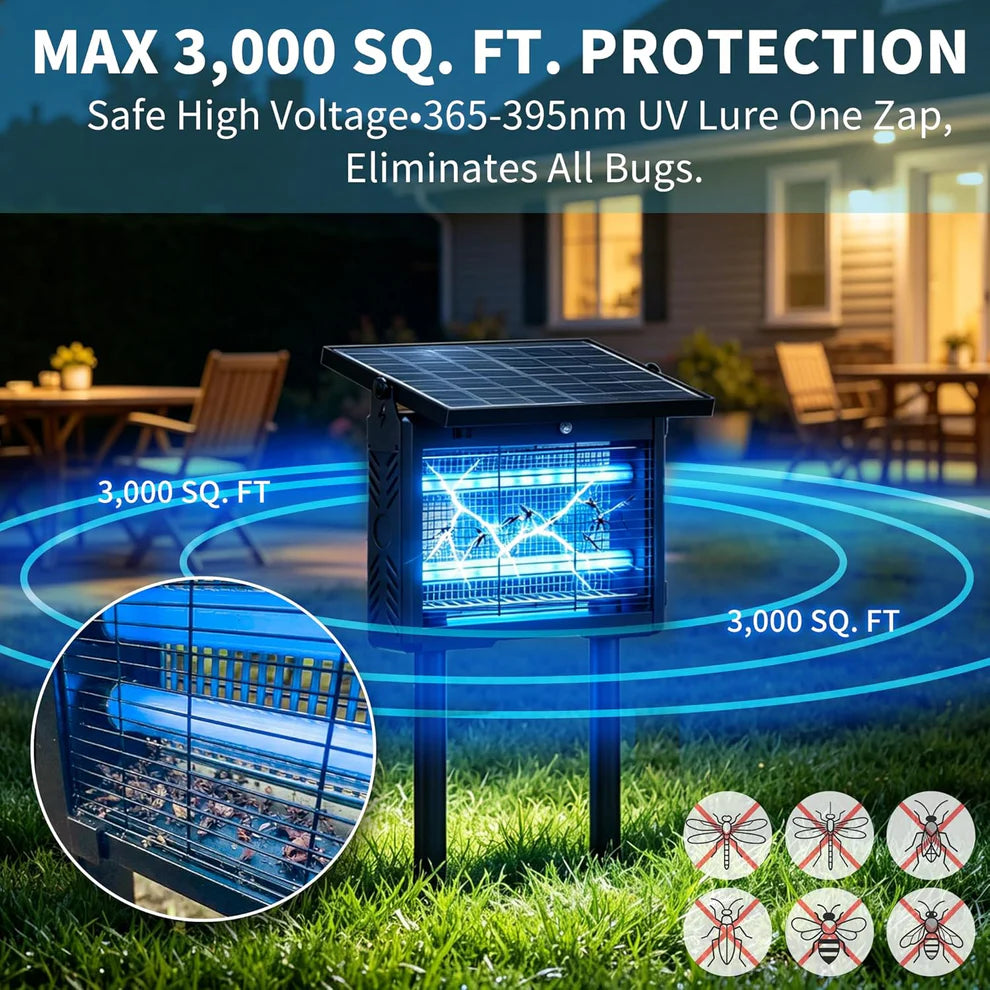 Solar Bug Zapper Outdoor Waterproof [4500V]